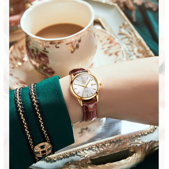 8-4 - Men's Watches Leather Band White Case Waterproof Luminous - Picture 6 of 6